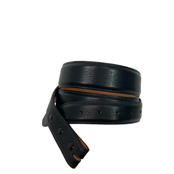 James Reid of Santa Fe New Mexico Black Bison Leather Belt Strap Size 55 - Picture 5 of 11